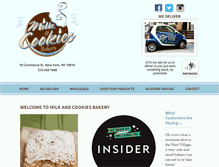 Tablet Screenshot of milkandcookiesbakery.com